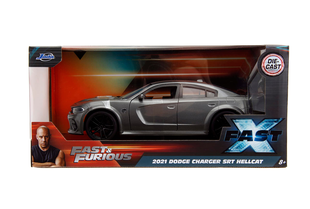 Jada Fast X die-cast, open hood shows engine detail for display realism.