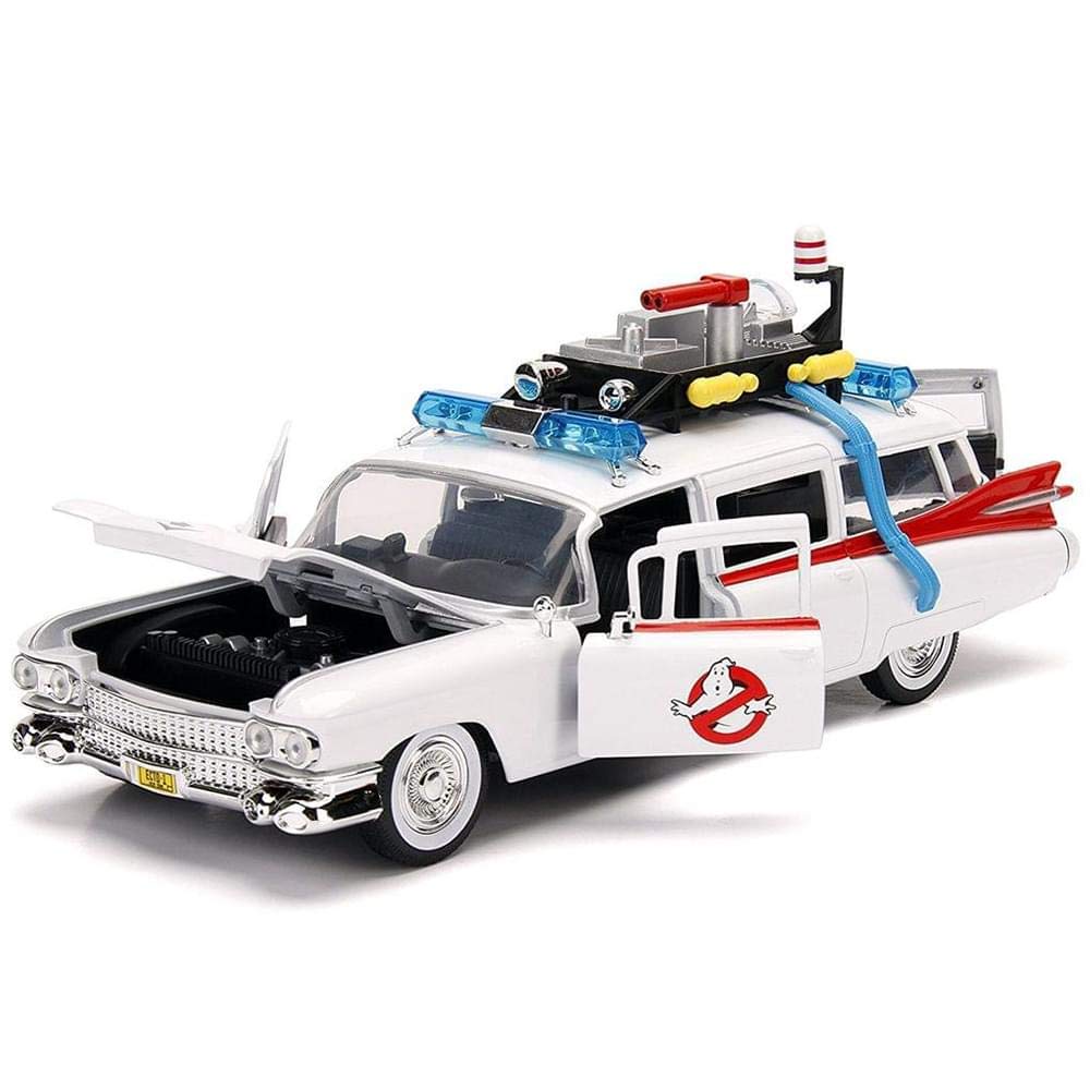 Jada Ghostbusters ECTO-1 white detailed exterior showing licensed likeness