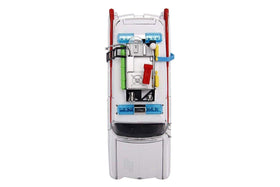 Jada Ghostbusters ECTO-1 white trunk view showcasing accessible storage of display pieces