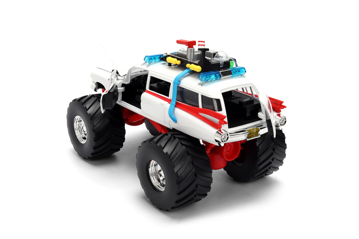 Authentic Ghostbusters graphics capture nostalgia on a premium die-cast model.