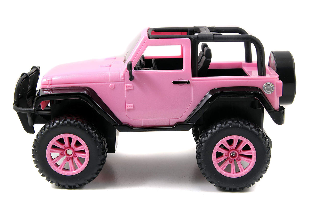 Jada Girlmazing 1:16 Jeep Wrangler RC pink sticker closeup for decorating