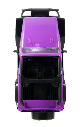 Jada Girlmazing Jeep Wrangler RC purple body highlights vibrant toy design.