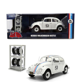 Jada Herbie Love Bug 1:24 die-cast on display for collectors