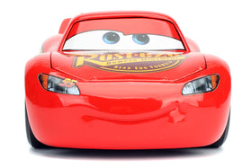 Jada Lightning McQueen opening doors and trunk for interactive viewing
