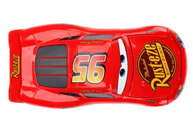 Jada Lightning McQueen tire rack setup with extra wheels for display