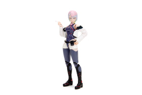 Jada Lucy Cyberpunk Edgerunners 1:12 figure front view showcases articulation for dynamic posing