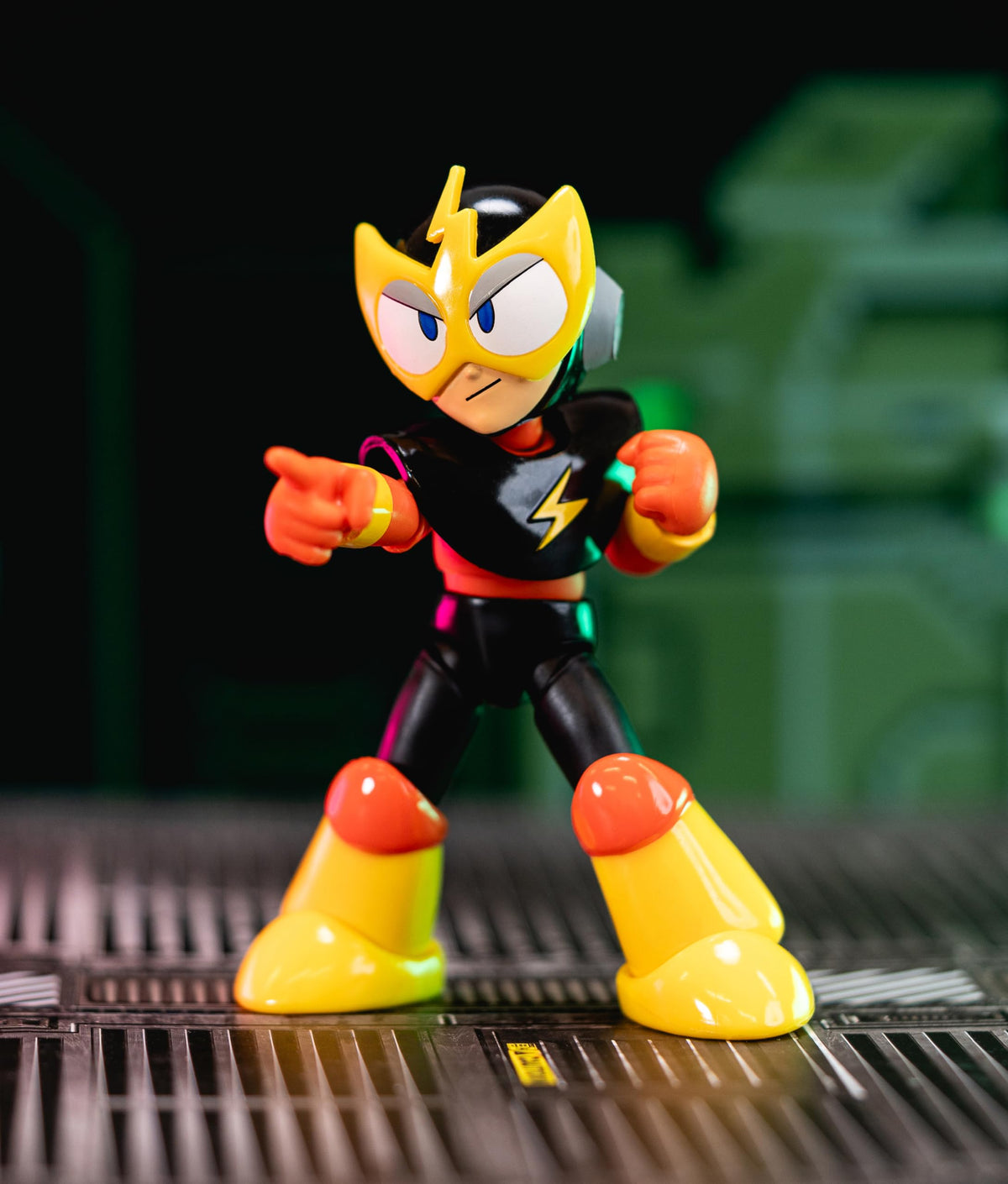 Jada Mega Man Elec Man alternate hands and head for interactive scenes.