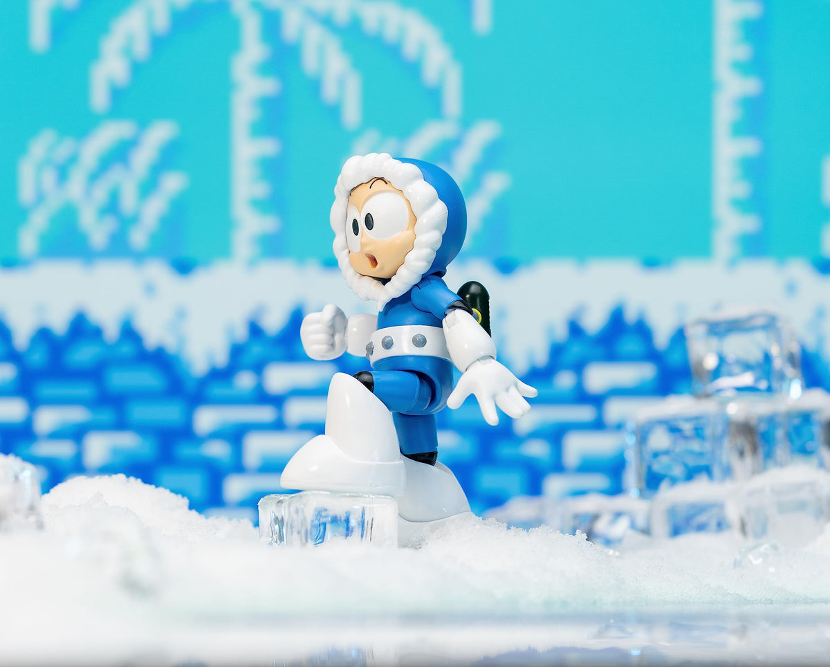 Jada Mega Man Ice Man figure in 1:12 scale for compact display