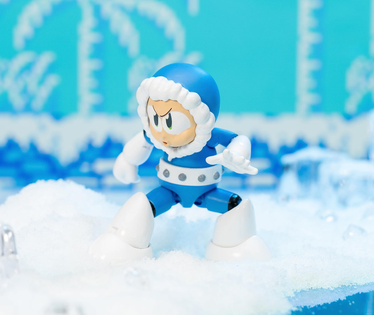 Jada Mega Man Ice Man packaging shows nostalgic Capcom details