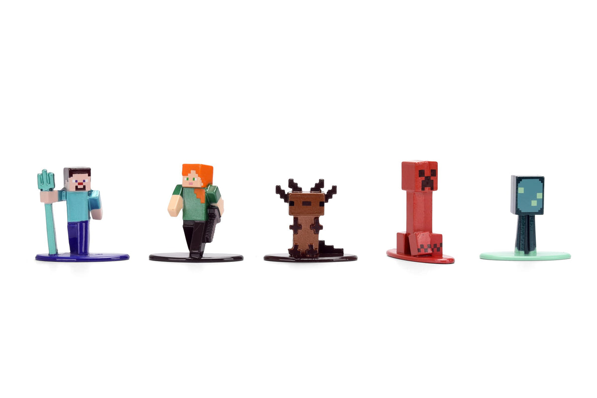 Jada Minecraft Nano Metalfigs Series 17 Diamond Armor Zombie figure for durable display.