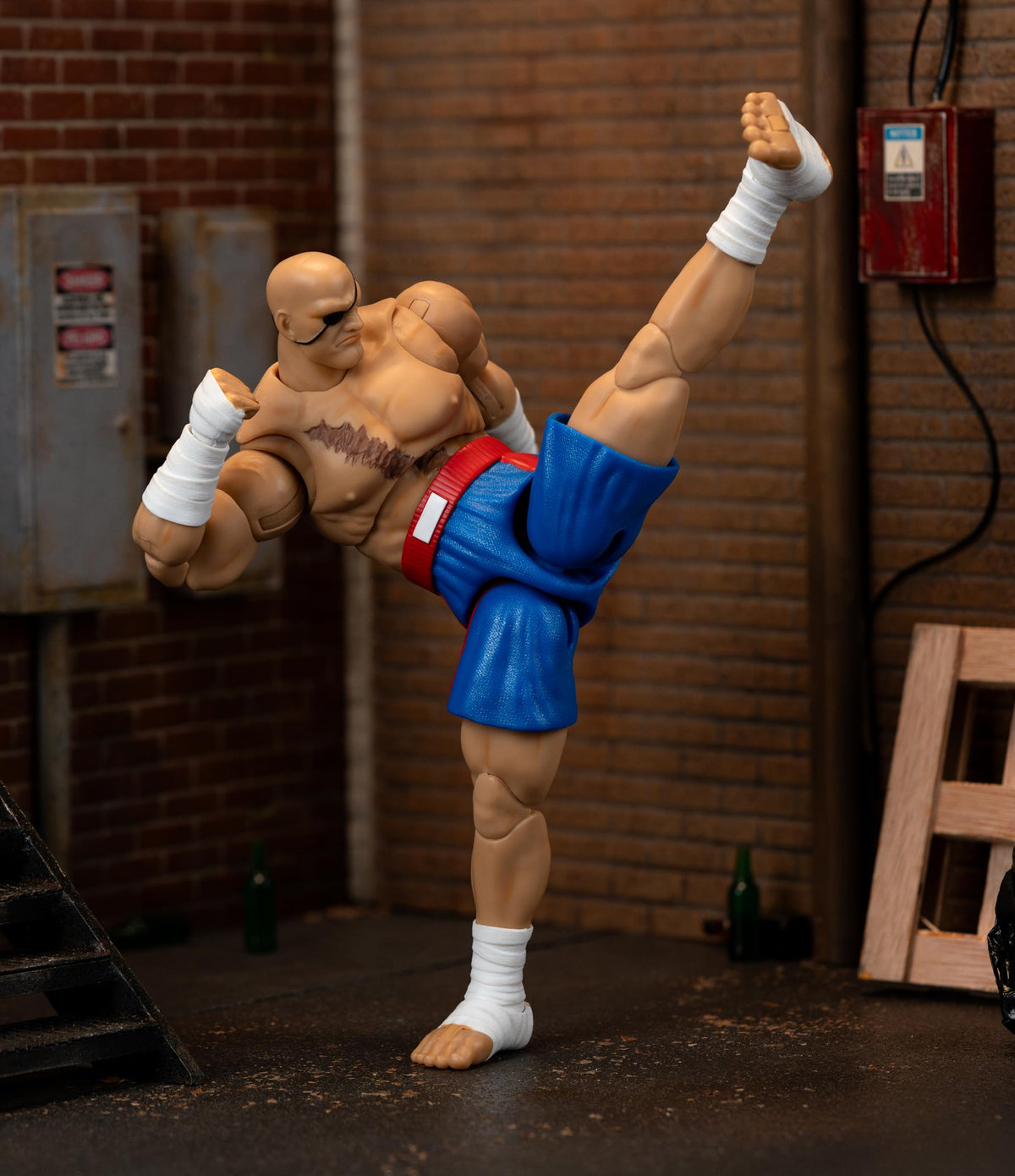 Jada Sagat interchangeable heads provide varied expressions for display