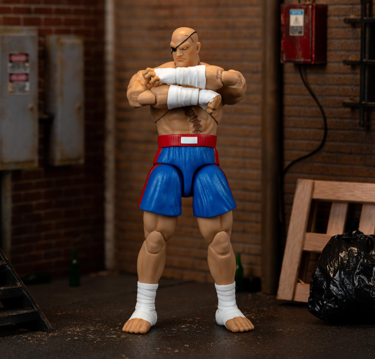 Jada Sagat tiger knee pose highlights dynamic Muay Thai action
