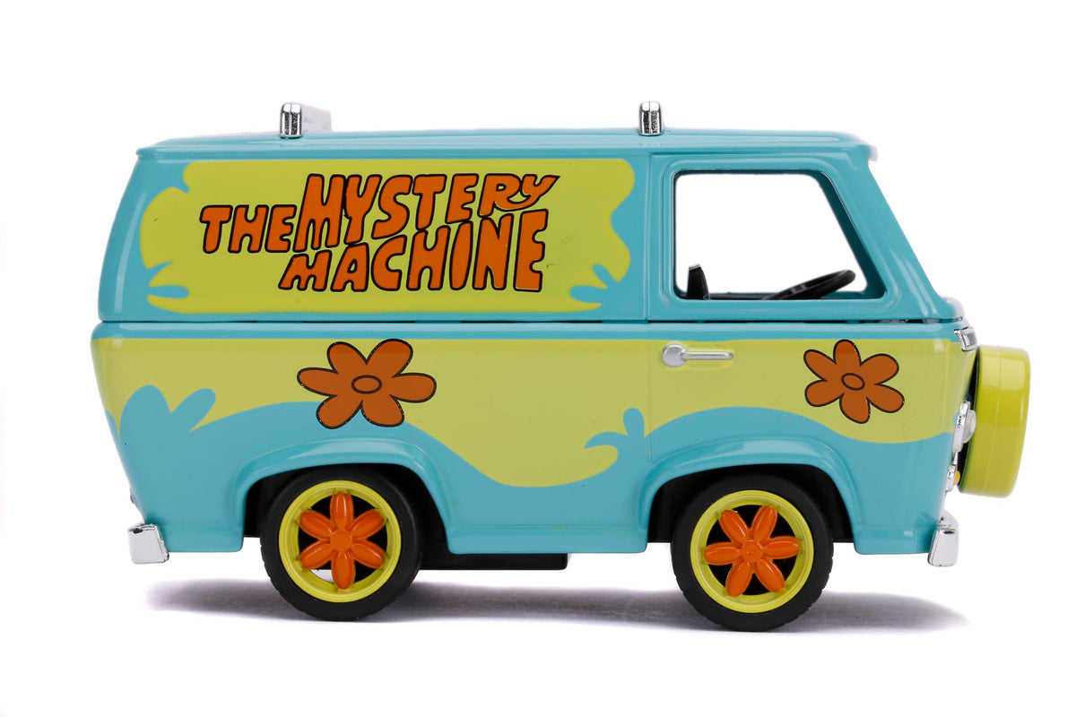 Jada Scooby-Doo Mystery Machine die-cast body delivers durable display piece.
