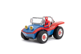 Jada Spider-Man Buggy red blue shell showcases bold, kid-friendly superhero styling.