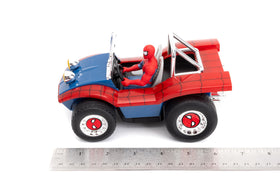 Jada Spider-Man Buggy turbo boost offering fast action during play.