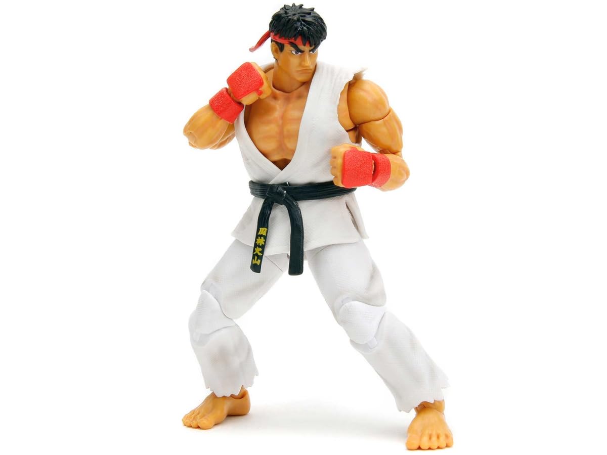 Jada Street Fighter II Ryu action figure with detailed poseable joints for dynamic display