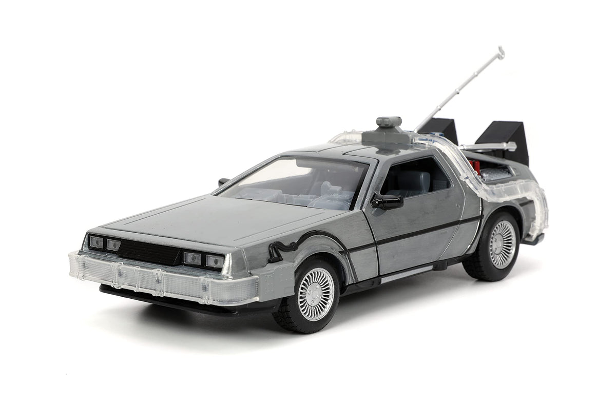 Jada Time Machine die-cast 1:24 front view for display and collection