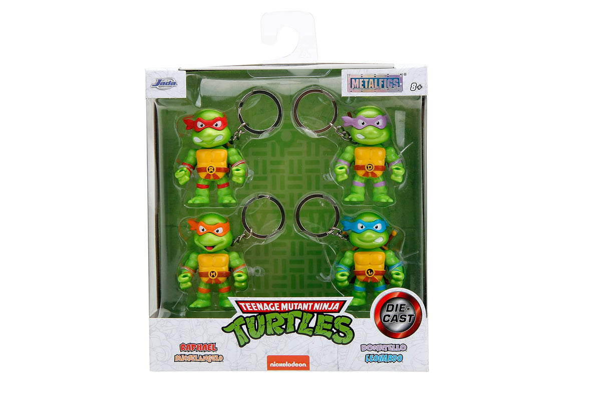 Jada TMNT Metalfigs Michelangelo figure with keyring, ideal for backpacks or keys