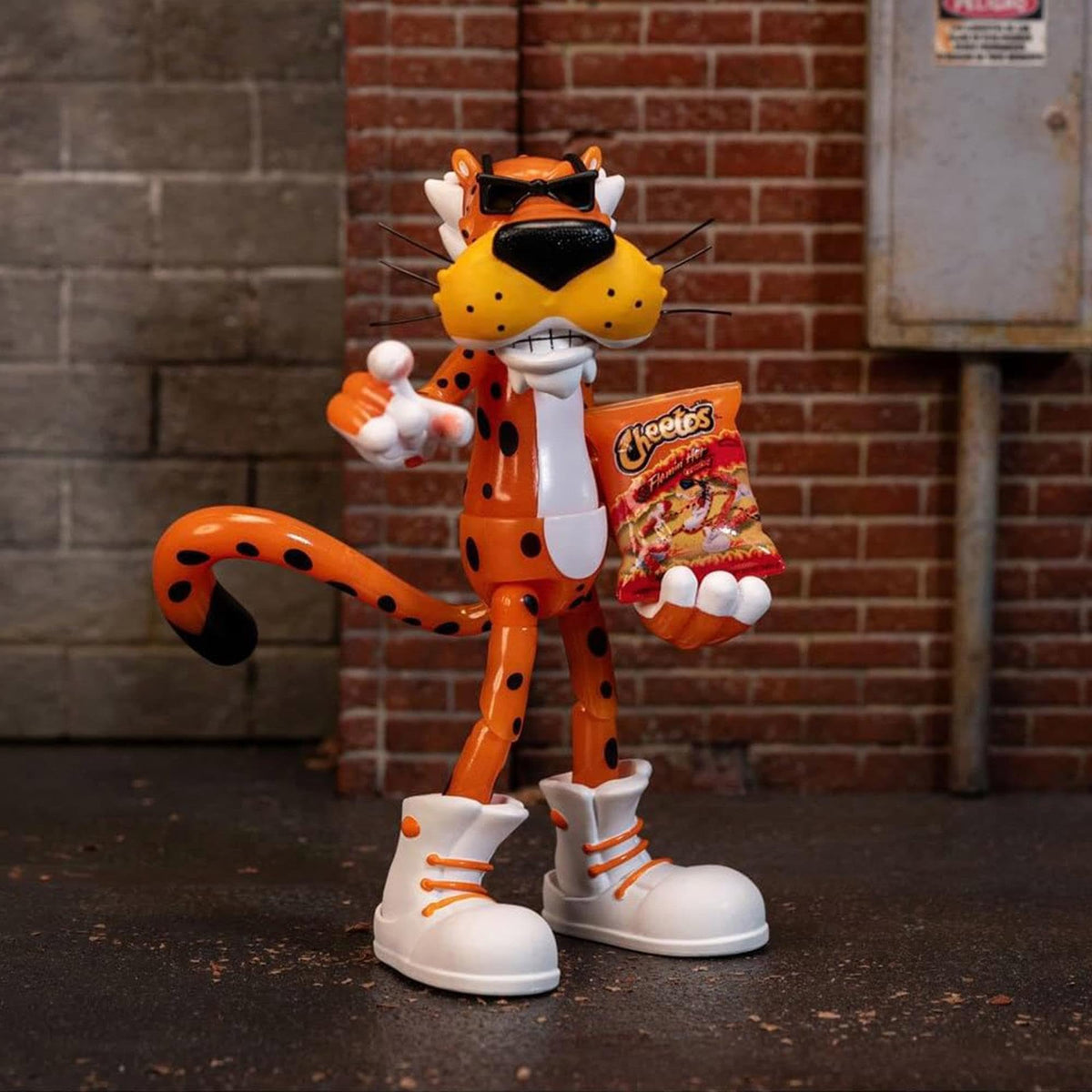 Bag of Flamin' Hot Cheetos included for themed display storytelling.