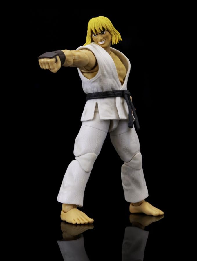 Jada Toys Ken Masters Player 2 head swap setup for display customization.
