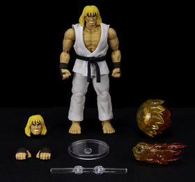 Jada Toys Ken Masters Player 2 right hook action pose ready for display.