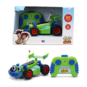 Jada Toys Toy Story RC Buggy in green body ready for indoor play.
