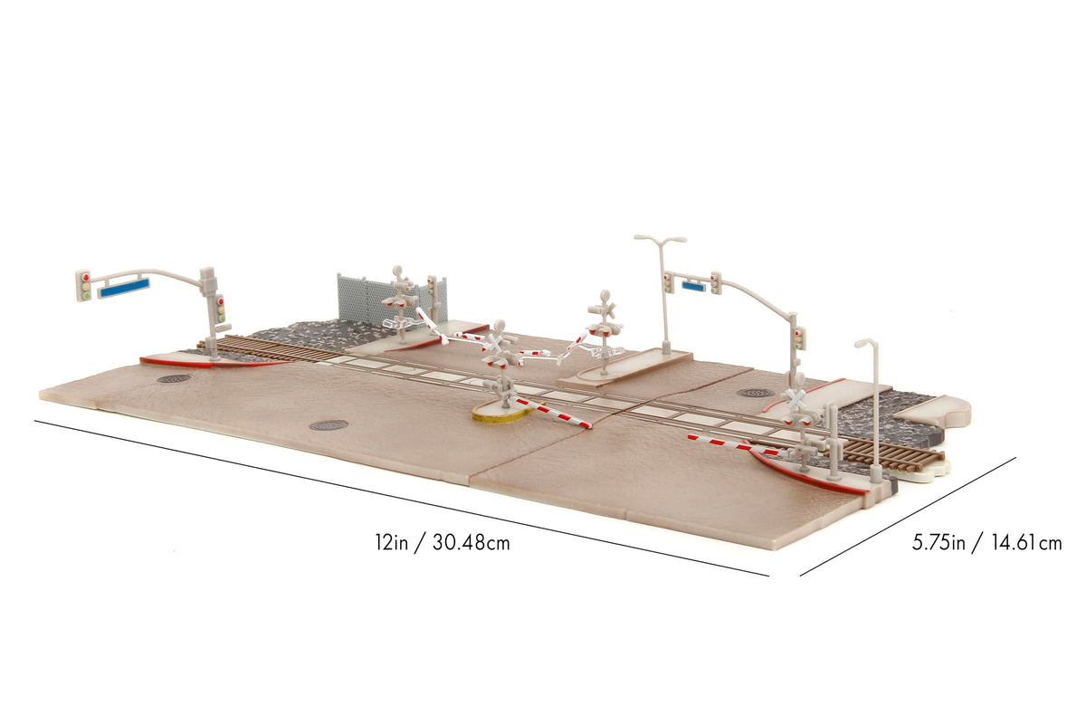 Jada Train pieces and railroad tracks for diorama setup