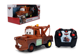 Jada Tow Mater RC side view with rust finish for indoor and outdoor racing.