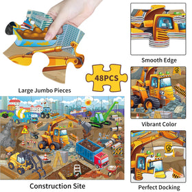 Jadeso dump truck scene encourages focus and perseverance during play.