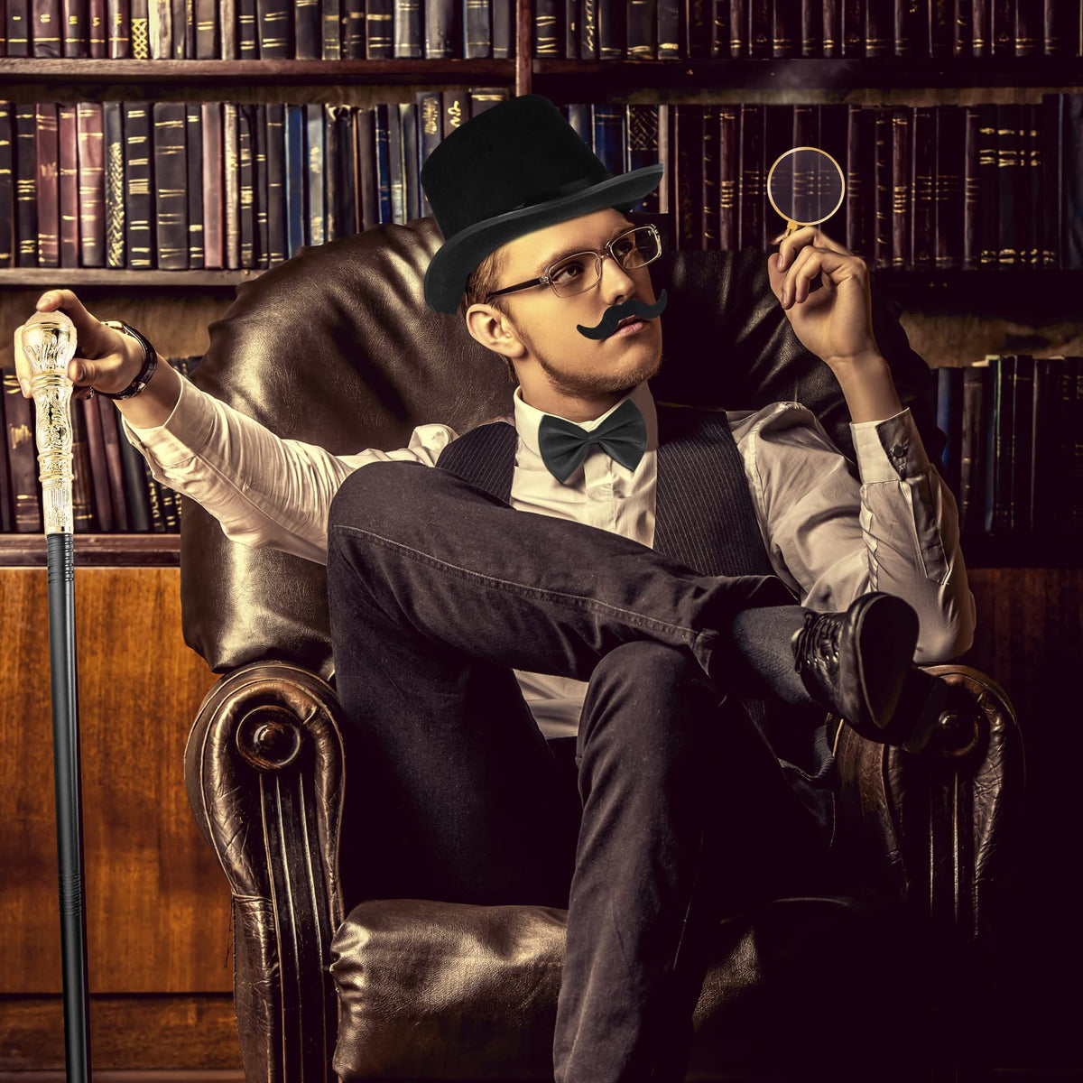 Jadive black bow tie adjusts easily for comfortable wear