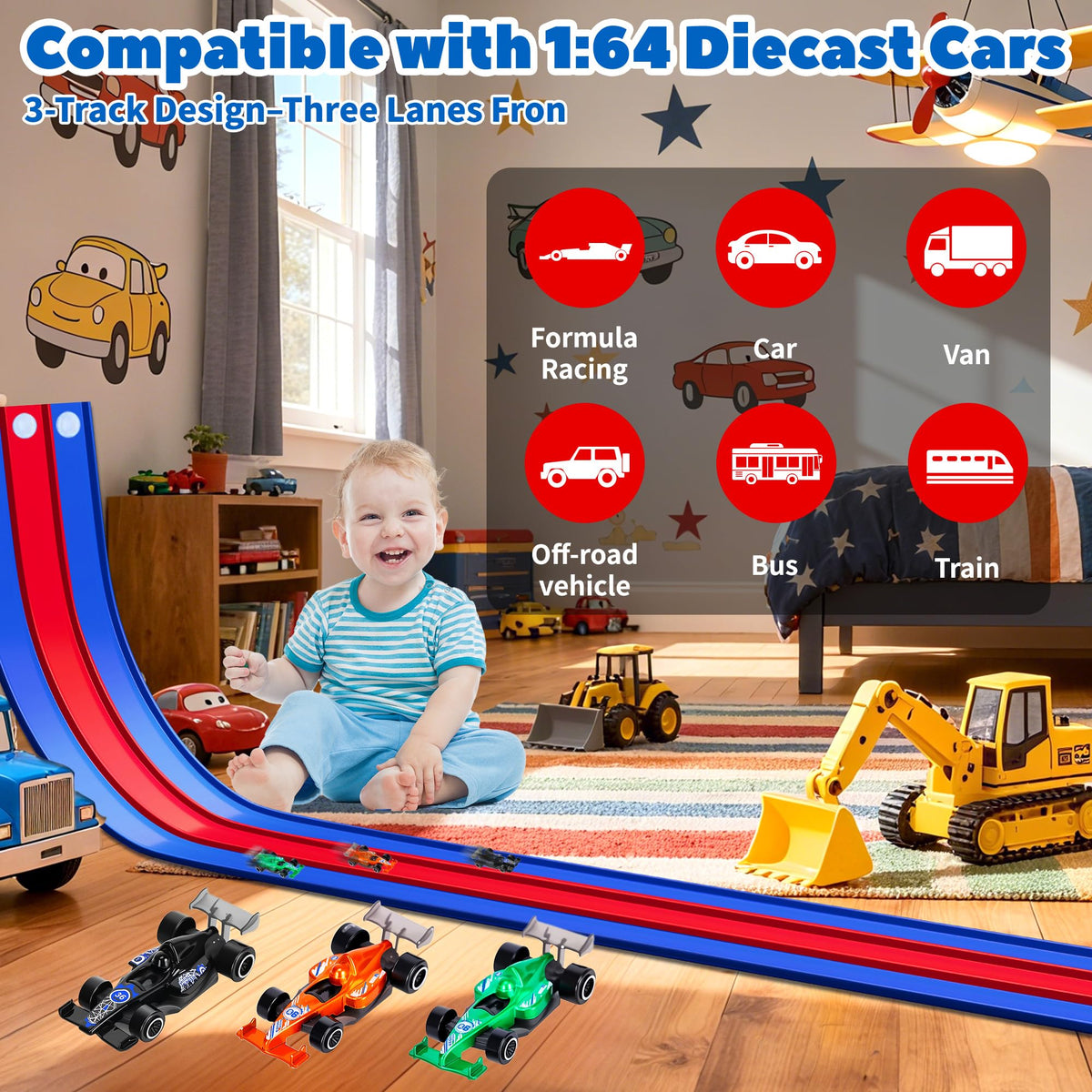 JAESITETER Roll-up Track with suction cups for stable setup on smooth surfaces
