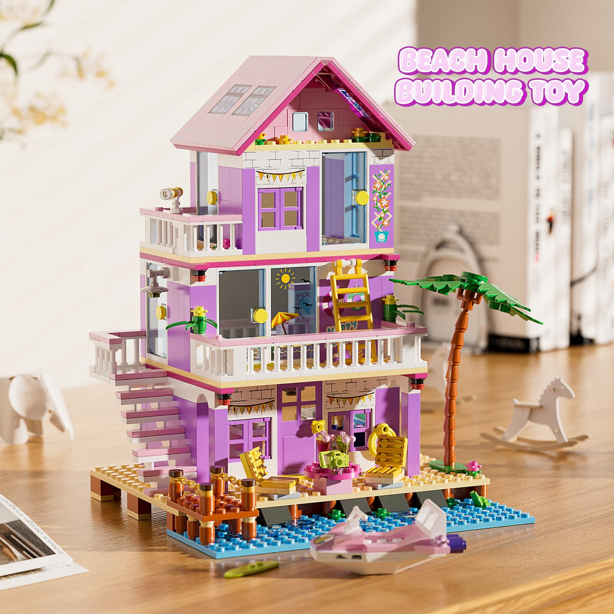 JAEUZKJYDA Beach House Set motorboat-accessory supports seaside adventure play