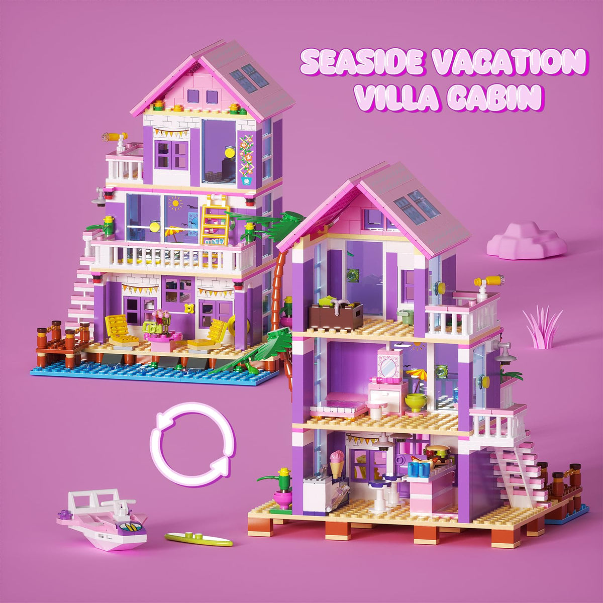JAEUZKJYDA Beach House Set tea party area sparks social storytelling