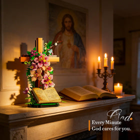 JAEUZKJYDA Bible Symbol Cross captures sacred imagery with floral accents.