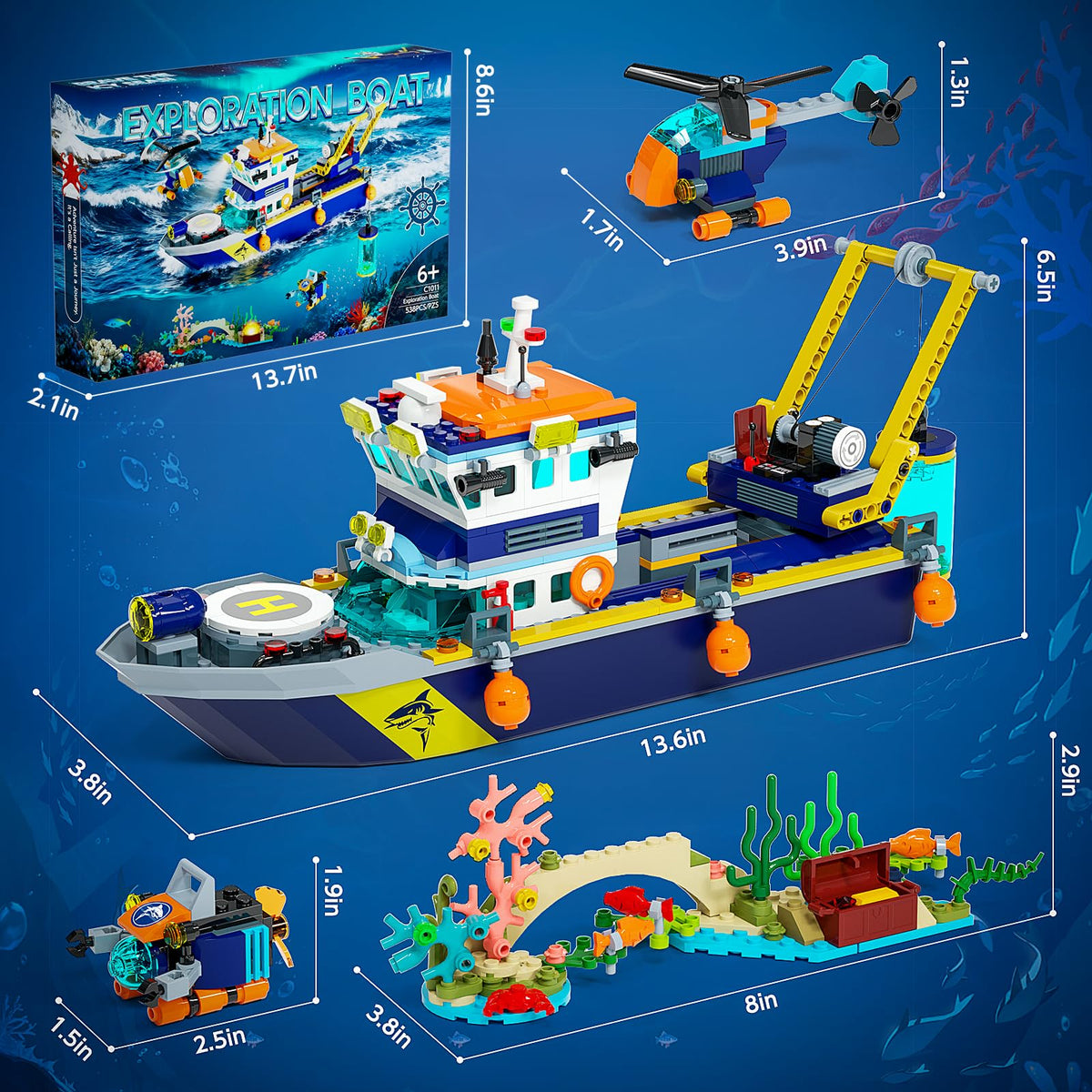 JAEUZKJYDA City Floatable Boat detailed instructions booklet for builders