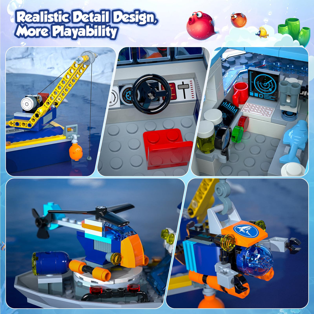 JAEUZKJYDA City Floatable Boat helicopter on deck enabling aerial rescue stories