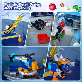 JAEUZKJYDA City Floatable Boat helicopter on deck enabling aerial rescue stories