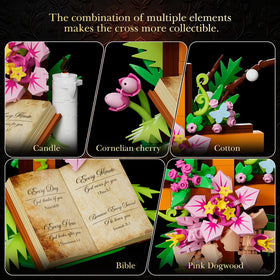 JAEUZKJYDA Flower Cross Decor presents a unique decorative element to brighten spaces.