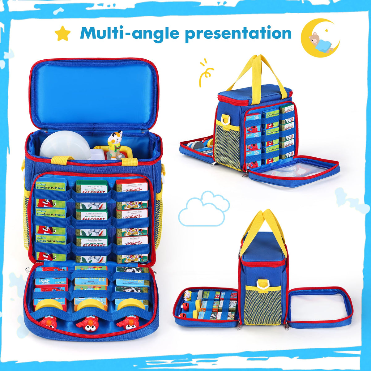 Jaffzora Dream Machine case features front pattern pocket and back zipper pocket.