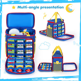 Jaffzora Dream Machine case features front pattern pocket and back zipper pocket.