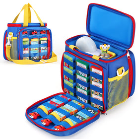 Jaffzora Dream Machine carrying case front view showing a roomy main compartment.