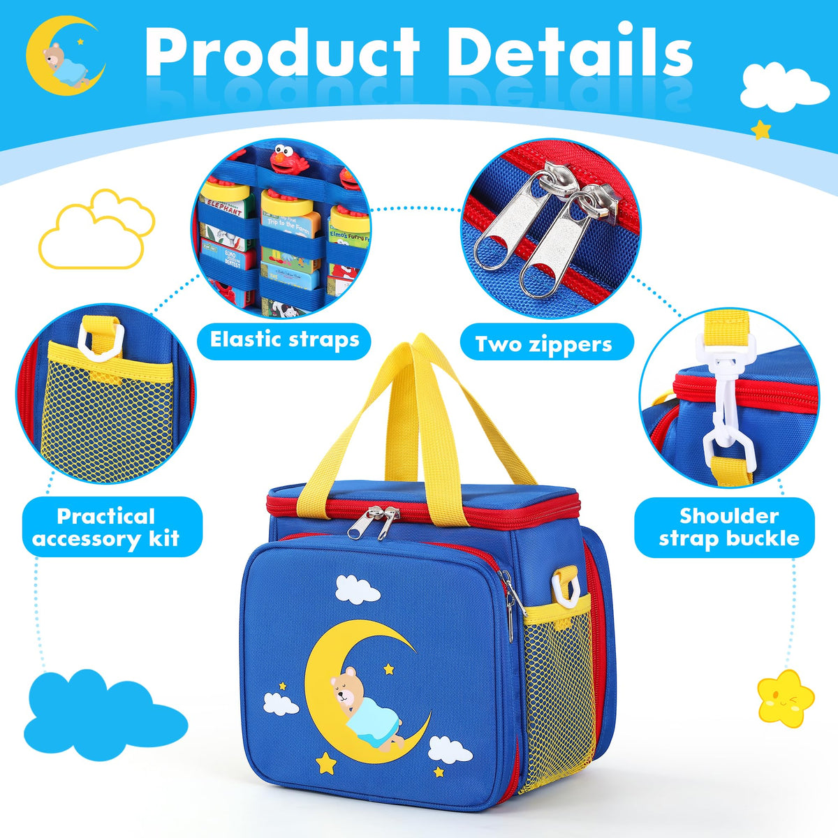 Jaffzora Dream Machine case side pocket for accessories and cables.