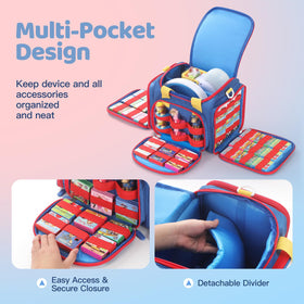 Jaffzora Dream Machine case side carry handle enables easy travel and portability.