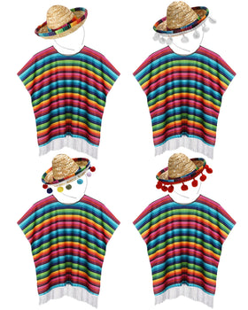 JaGely Cinco de Mayo serape poncho set ready for festive outfits and photos.