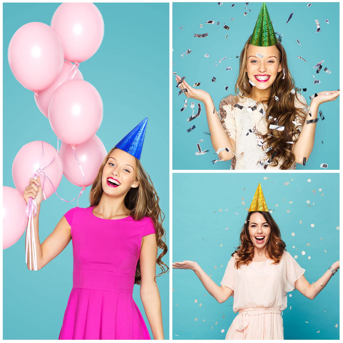 JaGely set of metallic hats ideal for group photos