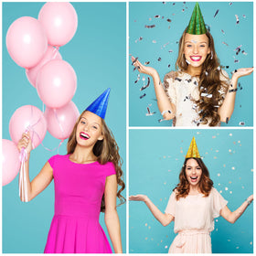 JaGely set of metallic hats ideal for group photos