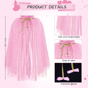 JaGely princess cape purple strap collar detail ideal for secure wear