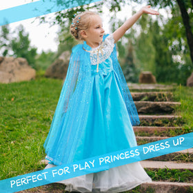 JaGely white sparkle cape highlights gentle shine for pageant or play