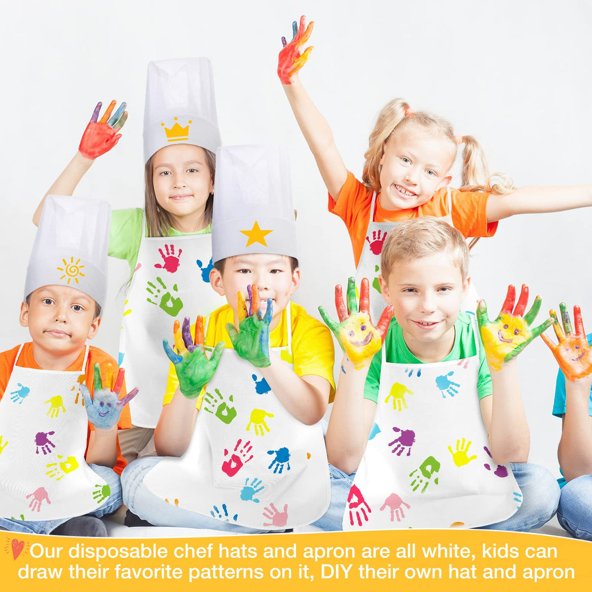 JaGely white set helps keep clothes clean during play cooking