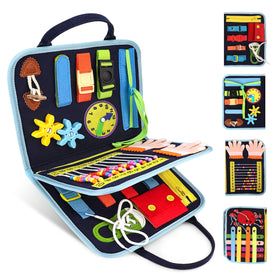 JAGSYJOY Busy Book abacus page helps toddlers build fine motor skills with tactile beads